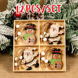 elvesmall Christmas Wooden Pendant Merry Christmas Decorations for Home  Navidad Christmas Tree Ornaments Xmas Gifts New Year