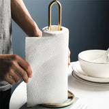 elvesmall Stainless Steel Kitchen Roll Paper Towel Holder Bathroom Tissue Stand Dining Table Vertical Napkins Rack Kitchen Storage Shelf