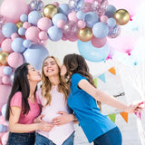 elvesmall Pink Blue Balloon Garland Arch Kit Baby Shower Birthday Party Decoration Latex Balloon Wedding Anniversary Confetti Decor Globos