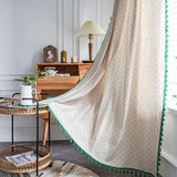 elvesmall Blackout Kitchen Curtain Living Room Bedroom Home Decoration Bay Window Curtains American Style Cotton Linen Print Daisy