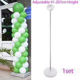 elvesmall 1/2set Adjustable Balloon Column Stand Kit Metal Ballon Holder Base Wedding Decoration Birthday Party Baby Shower Christmas