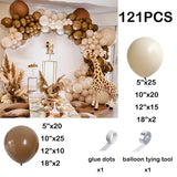 elvesmall Brown White Sand Balloons Garland Arch Kit Kids Birthday Party Balloon Baby Shower Decor Wedding Anniversary Decoration Supplies