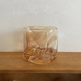 elvesmall  -  Twisted Glass Transparent Shot Glass Cup Decor Cocktail Beer Wine Milk Tea Glass Reusable Kitchen Drinking Glasses tumbler