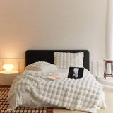 elvesmall  Tuscan Imitation Fur Blanket for Winter Luxury Warmth Super Comfortable Blankets for Beds High-end Warm Winter Blanket for Sofa