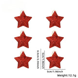 elvesmall Gold Glitter Star Ornaments Christmas Tree Hanging Pendant 2024 Christmas Decorations for Home Navidad New Year Party DIY Gift