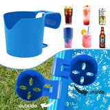 elvesmall Pool Cup Holder For Drinks No Punching Swimming Pool Beer Bottle Drink Holder No Spills Pool Accessories For Pool Parties Juice