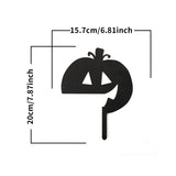 elvesmall 1pcs Black Wooden Halloween Door Frame Decoration Witch Skull Head Pumpkin Hat Cat Ghost Elements Decoration Plate