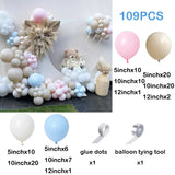 elvesmall 105Pcs Gender Reveal Balloons Arch Kit Baby Shower Decor Pink Blue Balloons Garland Decor Boy Girl 1st Birthday Party Decoration