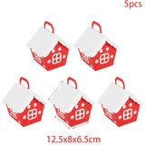 elvesmall Merry Christmas Paper Boxes Treat Boxes For Candy Cookie Apple Box Navidad New year Christmas Decoration Gift Box Bag Kerst noel