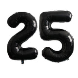 elvesmall 2pcs 40inch Huge Black Number Foil Balloons Birthday Party Decorations Adult Kids 10 11 12 15 20 25 30 45 50 60 Year Old Supplie