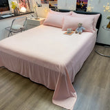 elvesmall Nordic Bedding Set with Duvet Cover, Bed Sheet, Pillowcase,Single and Couple Quilt Cover, 1/2 People Bed Linen, Plaid Style