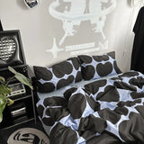 elvesmall Bed Linen Duvet Cover Stripe Boys Girls Twin Queen Size Duvet Cover Pillowcase Bedding Adult INS Style Home Textile Nordic Sling