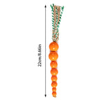 elvesmall  Easter Decor Carrot Wooden Beads Ornament DIY Wreath Pendants Beads String Happy Easter Party Decoration For Home Kids Gift