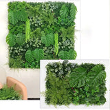 elvesmall 60x40cm Artificial Green Wall Landscape Home Garden Jungle Decor Fake Plants Plastic Lawn Decoration Wall Panels Garden Fence