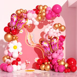 elvesmall 1Set Daisy Butterfly Balloon wreath Arched Set Shower Birthday Party Wedding Decoration