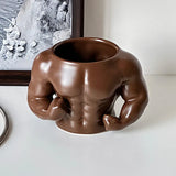 elvesmall Muscle Water Mug Couple Funny Ceramic Cup Ancient Greek Sculpture Body Art Milk Coffee Mug Holiday Little Gifts