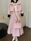 srczz New High Quality Small Fragrance Two Piece Set Women Short Jacket Coat + Long Skirt Suits Korean Elegant Fashion OL 2 Piece Sets