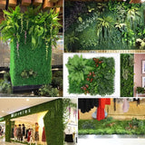 elvesmall 60x40cm Artificial Green Wall Landscape Home Garden Jungle Decor Fake Plants Plastic Lawn Decoration Wall Panels Garden Fence