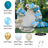 elvesmall Dusty Blue White Balloon Garland Kit Pastel Light Arch Wedding Birthday Party Baby Shower Baptism Christening Party Decorations