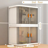 elvesmall 1/2pcs Foldable Storage Box Large Capacity Storage Bin Stackable Organizers Trunk Double Door Workstation Finishing Artifact