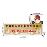 elvesmall Christmas Advent Calendar 2023 Wooden Gnomes Santa Countdown Calendar Ornament Navidad 2024 New Year xmas Home Desk Decoration
