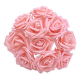 elvesmall 25Pcs 8cm PE Foam Rose Head Artificial Rose Flower Bouquet For Home Wedding Birthday Party Table Decor Valentines Day Gift Craft