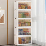 elvesmall 5 Pack 19.5 Folding Storage Bins With Lid Closet Organizers and Storage Organizer Box