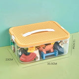 elvesmall Children Toy Storage Box Transparent Lego Toy Sorter Building Block Container Jigsaw Puzzle Lego Storage Case Kid Home Organizer