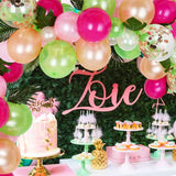 elvesmall Hawaiian Luau Party Decoration Balloons Garland Arch Kit Palm Leaves Pearl Pink White Balloon Birthday Party Baby Shower Decor