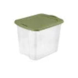 elvesmall Sterilite 95 Qt. EZ Carry Plastic, Clear/Sage Legume, 4 Furniture Decoration Classical Elegance Storage Boxes