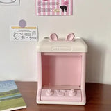 elvesmall Creative House Shape Doll Storage Box&Pen Holder Multifunctional Desktop Organizer School Office Stationery