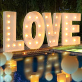 elvesmall 91.5CM Giant Letter Led Light Frame Box Baby Shower Christmas 1st Birthday Wedding Party Decor DIY Name Balloon Filling Box