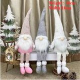 elvesmall Christmas Dolls Tree Decor New Year Ornament Reindeer Snowman Santa Claus Standing Doll Navidad Decoration Merry Christmas