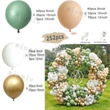 elvesmall Sand White Wedding Decor Balloon Garland Arch Kit Happy Birthday Party Metal Gold Silver Latex Baby Shower Decoration Balloons