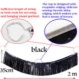 elvesmall Foil Fringe Tinsel Garland Creative 2M 4 Layers Foil Banner Birthday Party Wedding Decoration Christmas Home Wall Decor