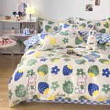 elvesmall Bedding Set for Girl Boy Bedroom KIDS Modern Comforter Duvet Cover Flat Sheet Pillowcase  Home Textile Soft Bed Linen