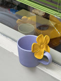 elvesmall  -  Fine Ceramic Flowers Couple Mug Colorful Coffee Cup Afternoon Camellia Tea Cup Home Restaurant Breakfast Milk Mug Birthday Gift