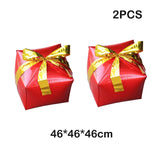elvesmall Christmas Candy Cane Foil Balloons Xmas Red Green Sweet Candies Balloon Christmas Gift Box Ballon Birthday Party Home Decoration