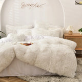 elvesmall  Winter super warm bedding set solid color plush bed sheet duvet cover camel velvet duvet double pillowcase 4-piece Dropshipping