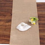 elvesmall  Natural Burlap Table Runner,Jute Vintage Farmhouse Tabletop Boho Decor for Wedding, Parties BBQ Everyday Holidays Decoration