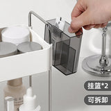elvesmall  -  INS 2Layers Desktop Skin Care Products Storage Rack Home Seasoning Bottle Cups Rack Study Bookshelf Stationery Sundry Organizer