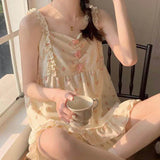 elvesmall Floral Sleepwear Women Pajama Sets Korean Piiama Summer Set 2 Pieces Night Wear Sleeping Spaghetti Strap Student Home Suit