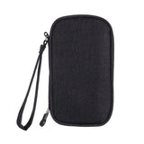 elvesmall 3 Tier Portable Wire USB Line Holder Bag Travel Power Bank Earphone Line Organizer Box Mouse Charging Line Storage Ziplock Bag