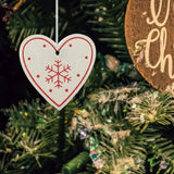 elvesmall  10Pcs/Lot Christmas Wooden Ornaments DIY Xmas Tree Hanging Pendants Decoration For Home New Year Party Decor Supplies