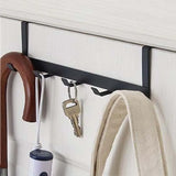 elvesmall Over The Door 5 Hooks Home Bathroom Organizer Rack Clothes Coat Hat Towel Hanger Housekeeping Organizers Storage Hooks Holder