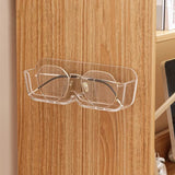 elvesmall Glasses Display Cabinet Sunglasses Storage Box Wall Mounted Perforated Free Sunglasses Storage Glasses Rack Home Tidying