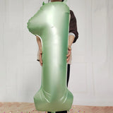 elvesmall 40inch Olive Green 0-9 Number Digital Helium Balloons Kids Adult 18 30 60th Birthday Party Decor Wedding Hawaiian Party Supplies