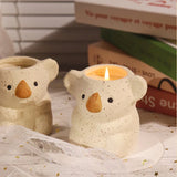 elvesmall Koala Scented Candles for Living Room Decoration Fragrance Candles in Jars with Wooden Wick Souvenirs for Guests