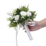 elvesmall  Bridal Bridesmaid Wedding Bouquet Roses Silk Artificial Holding Flowers Mariage Bouquet Wedding Accessories Festival Decorations