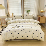 elvesmall Fashion Bedding Duvet Cover Set Bed Sheet Pillowcase 100% Cotton Bedspread Bed Linen Nordic Classic Home Textile Soft Breathable